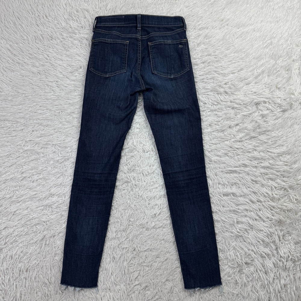 Rag & Bone Pants Womens 24 Blue 10 Inch Ankle Skinny 5 Pocket Casual Denim Jeans - Picture 7 of 13